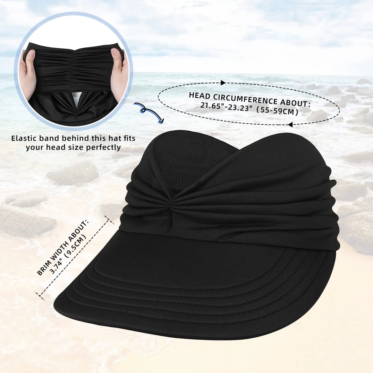 š„Last Day 50% OFF - Women's UPF 50+ UV Protection Sun Visor Hat
