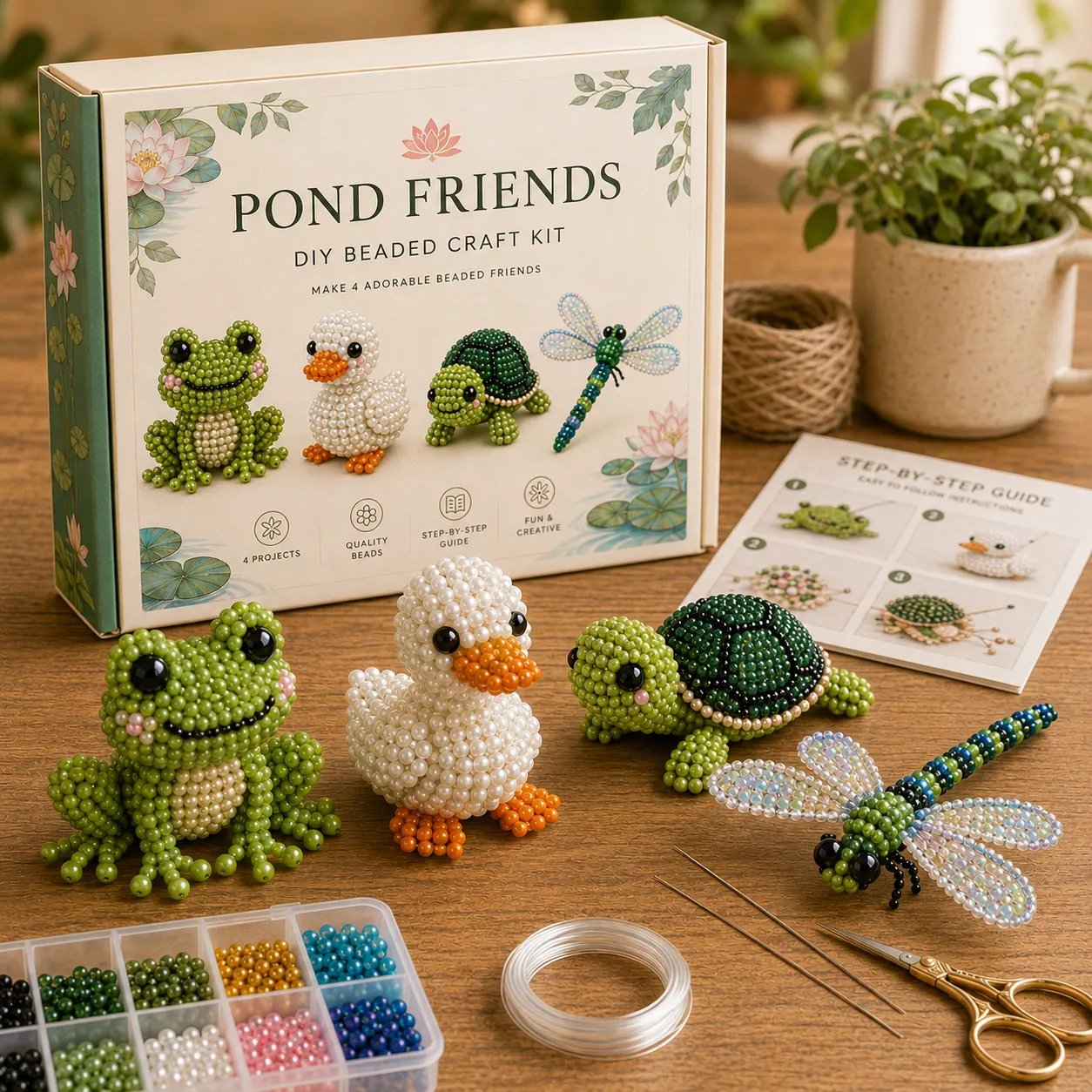 🔥Last Day 49% OFF -  2026 Noticeablek®🧵✨ Tiny 3D Beaded Animal DIY Kit