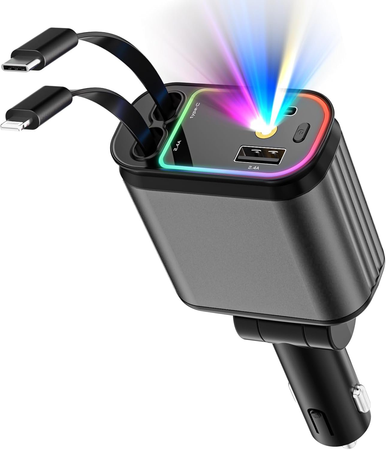 🔥Last Day Promotion 49% OFF🔥 - 4 in 1 Retractable Car Charger With Stary Lights