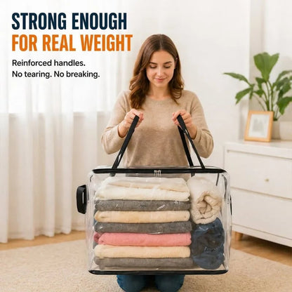 🎁 Last Day 49% OFF📦Large Heavy-Duty Thick Plastic Clear Storage Bag for Clothes, Moving & Storage