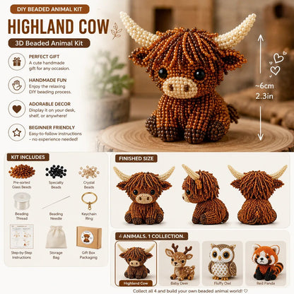 🔥Last Day 49% OFF -  2026 Noticeablek®🧵✨ Tiny 3D Beaded Animal DIY Kit