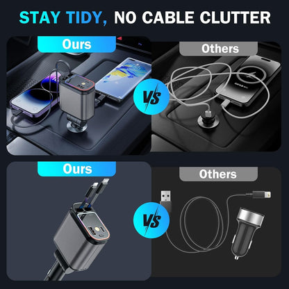 🔥Last Day Promotion 49% OFF🔥 - 4 in 1 Retractable Car Charger With Stary Lights