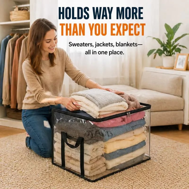 🎁 Last Day 49% OFF📦Large Heavy-Duty Thick Plastic Clear Storage Bag for Clothes, Moving & Storage