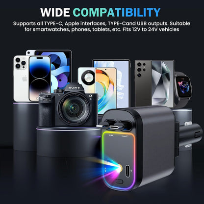 🔥Last Day Promotion 49% OFF🔥 - 4 in 1 Retractable Car Charger With Stary Lights