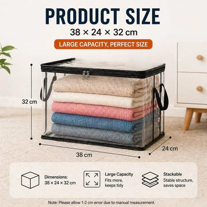 🎁 Last Day 49% OFF📦Large Heavy-Duty Thick Plastic Clear Storage Bag for Clothes, Moving & Storage