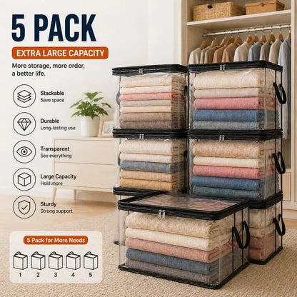 🎁 Last Day 49% OFF📦Large Heavy-Duty Thick Plastic Clear Storage Bag for Clothes, Moving & Storage